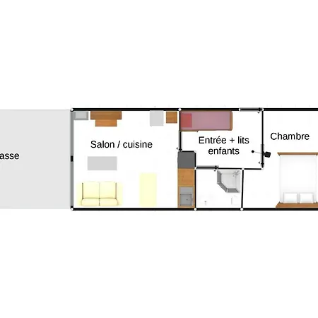 T2 Couchant 1 Chb - Wifi- Clim- Prkg Apartman La Grande-Motte